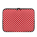 Red And White Polka Dot Pattern Print Laptop Sleeve