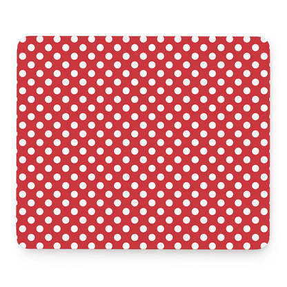 Red And White Polka Dot Pattern Print Mouse Pad
