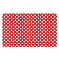 Red And White Polka Dot Pattern Print Polyester Doormat