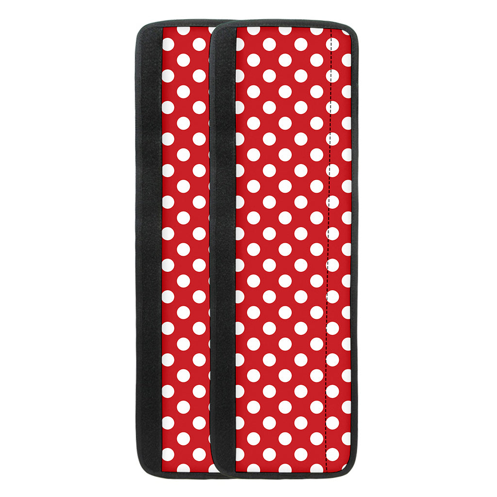 Red And White Polka Dot Pattern Print Refrigerator Handle Covers