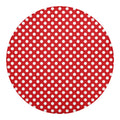 Red And White Polka Dot Pattern Print Round Blanket