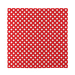 Red And White Polka Dot Pattern Print Silk Bandana