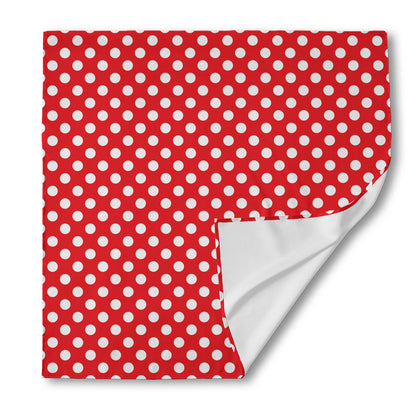 Red And White Polka Dot Pattern Print Silk Bandana