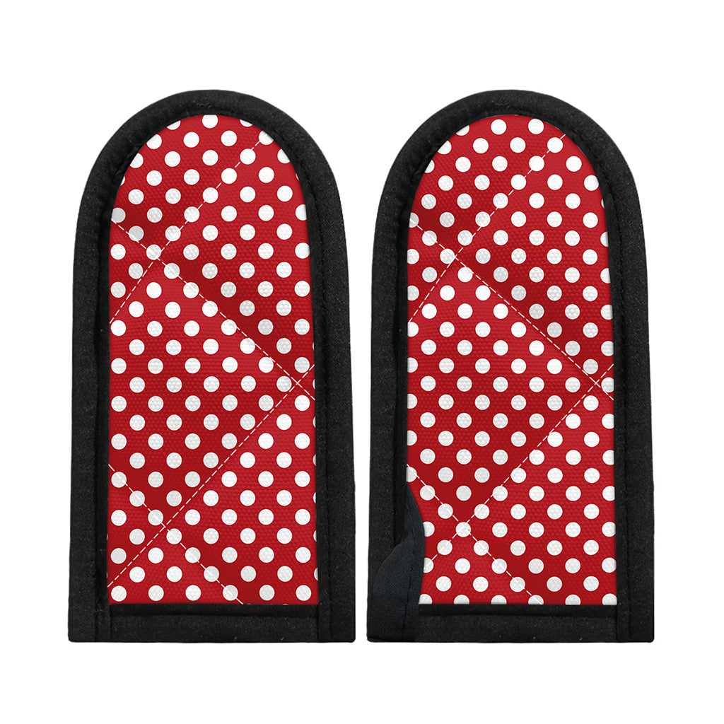 Red And White Polka Dot Pattern Print Skillet Handle Cover
