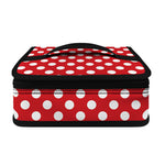 Red And White Polka Dot Pattern Print Small Lunch Bag