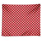 Red And White Polka Dot Pattern Print Tapestry