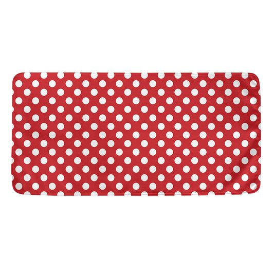 Red And White Polka Dot Pattern Print Towel