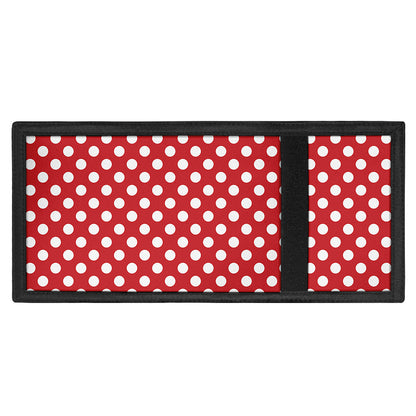 Red And White Polka Dot Pattern Print Trifold Wallet