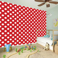 Red And White Polka Dot Pattern Print Wall Sticker