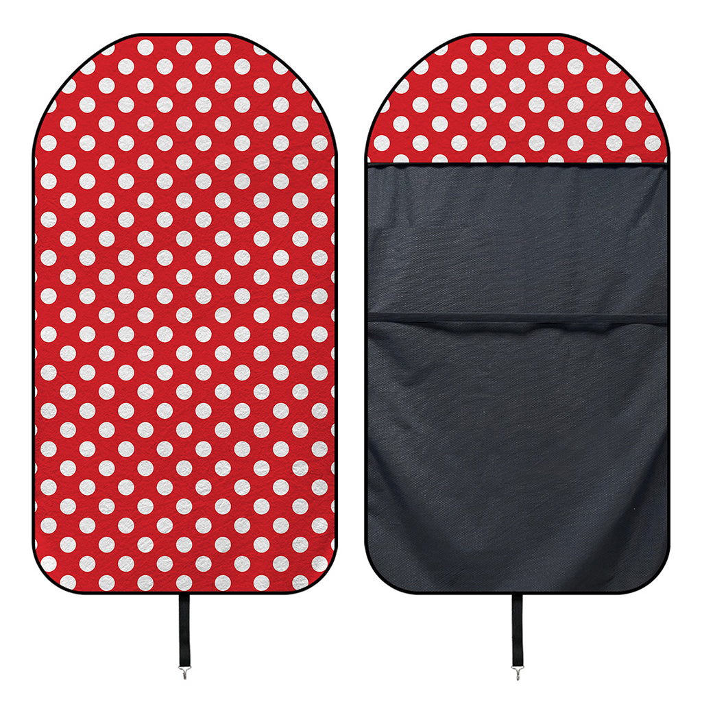 Red And White Polka Dot Pattern Print Waterproof Car Seat Cover