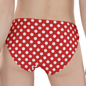 Red And White Polka Dot Pattern Print Women's Panties