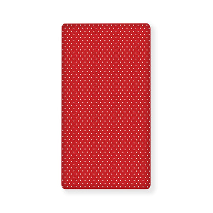 Red And White Polka Dot Print Baby Crib Sheet