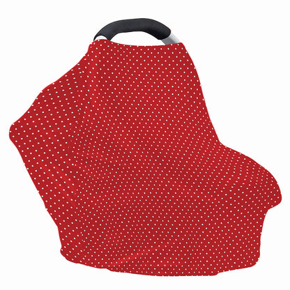 Red And White Polka Dot Print Baby Seat Cover