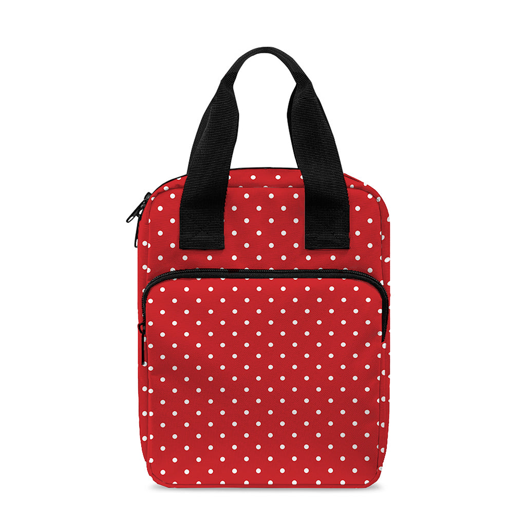 Red And White Polka Dot Print Bible Tote Bag