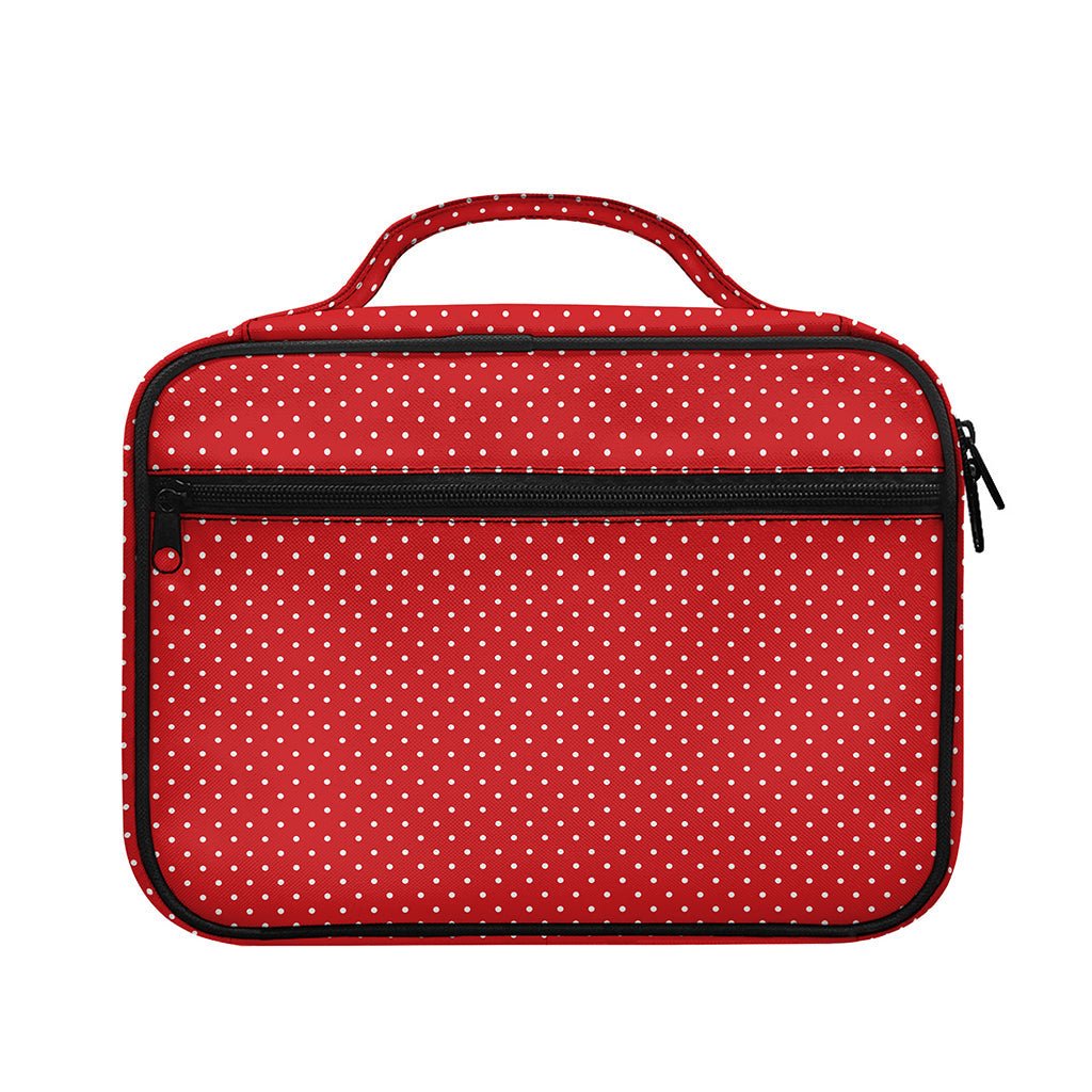 Red And White Polka Dot Print Briefcase Bible Bag