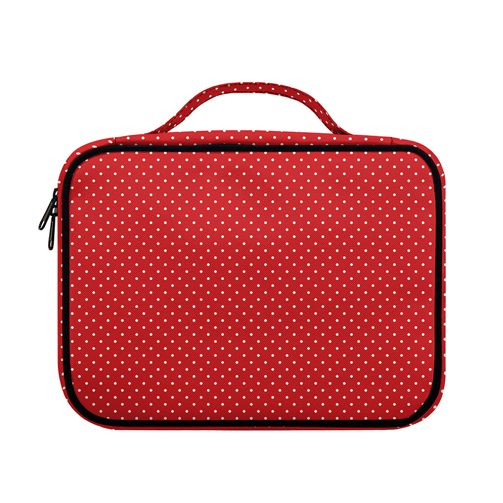 Red And White Polka Dot Print Briefcase Bible Bag