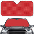 Red And White Polka Dot Print Car Windshield Sun Shade