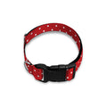 Red And White Polka Dot Print Dog Collar