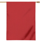 Red And White Polka Dot Print House Flag