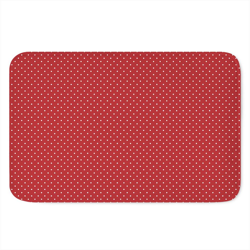 Red And White Polka Dot Print Indoor Door Mat