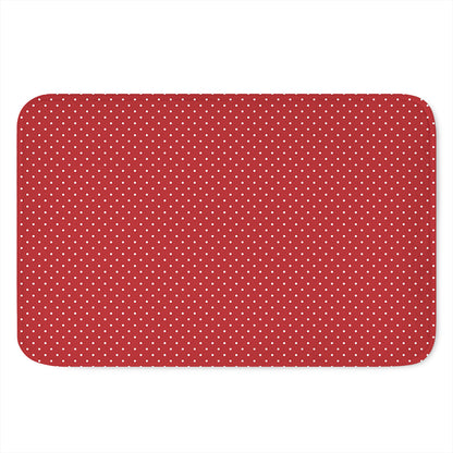 Red And White Polka Dot Print Indoor Door Mat