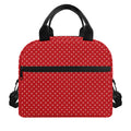 Red And White Polka Dot Print Insulated Lunch Bag