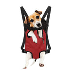 Red And White Polka Dot Print Pet Carrier Backpack