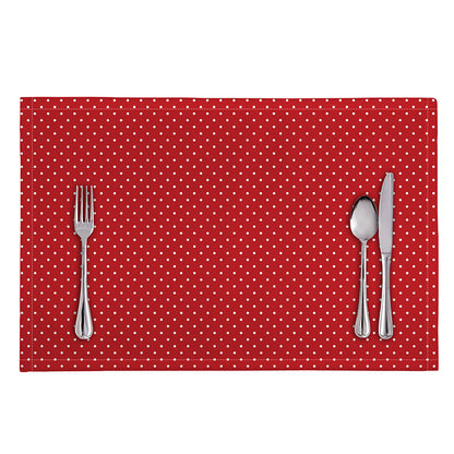 Red And White Polka Dot Print Placemat
