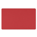 Red And White Polka Dot Print Polyester Doormat