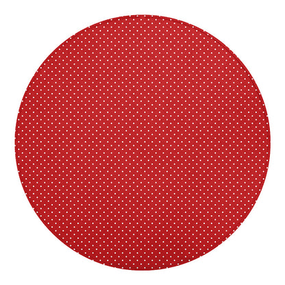 Red And White Polka Dot Print Round Blanket
