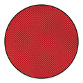 Red And White Polka Dot Print Round Floor Mat