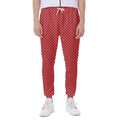 Red And White Polka Dot Print Joggers