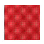Red And White Polka Dot Print Silk Bandana