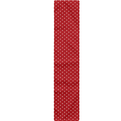 Red And White Polka Dot Print Table Runner