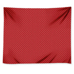 Red And White Polka Dot Print Tapestry