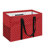 Red And White Polka Dot Print Utility Tote Bag