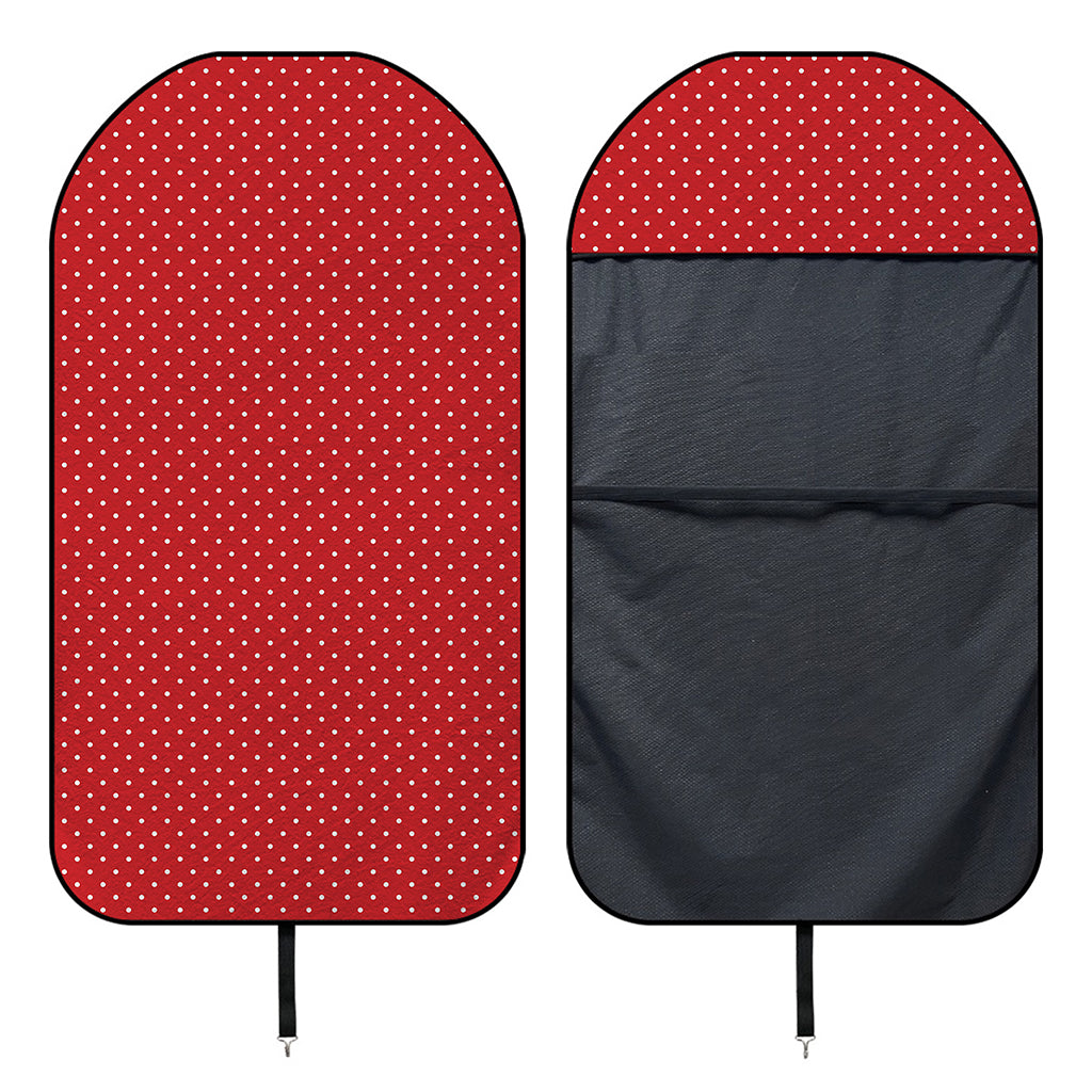 Red And White Polka Dot Print Waterproof Car Seat Cover