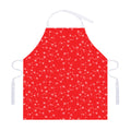 Red And White Snowflake Pattern Print Adjustable Apron