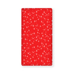 Red And White Snowflake Pattern Print Baby Crib Sheet
