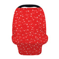 Red And White Snowflake Pattern Print Baby Seat Cover