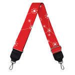 Red And White Snowflake Pattern Print Bag Strap