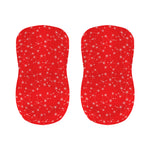 Red And White Snowflake Pattern Print Bar Stool Covers