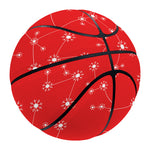 Red And White Snowflake Pattern Print Basketball