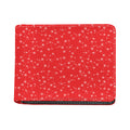 Red And White Snowflake Pattern Print Bifold Wallet
