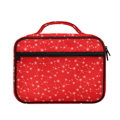 Red And White Snowflake Pattern Print Briefcase Bible Bag