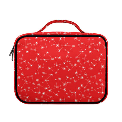 Red And White Snowflake Pattern Print Briefcase Bible Bag