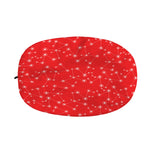 Red And White Snowflake Pattern Print Car Side Mirror Covers