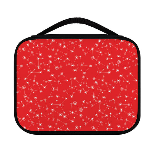 Red And White Snowflake Pattern Print Classic Bible Case