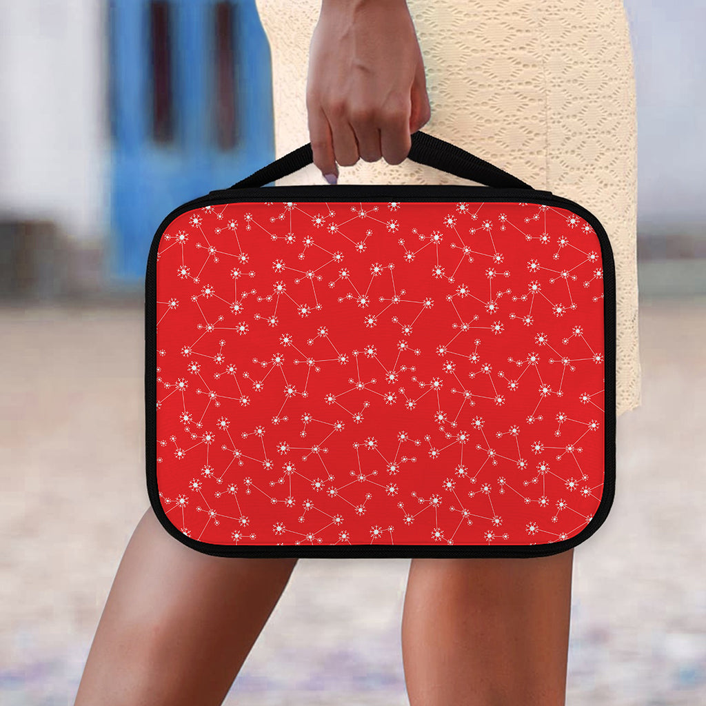Red And White Snowflake Pattern Print Classic Bible Case