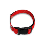 Red And White Snowflake Pattern Print Dog Collar